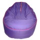 Round Pear - Violet with Fuschia piping Polyester
